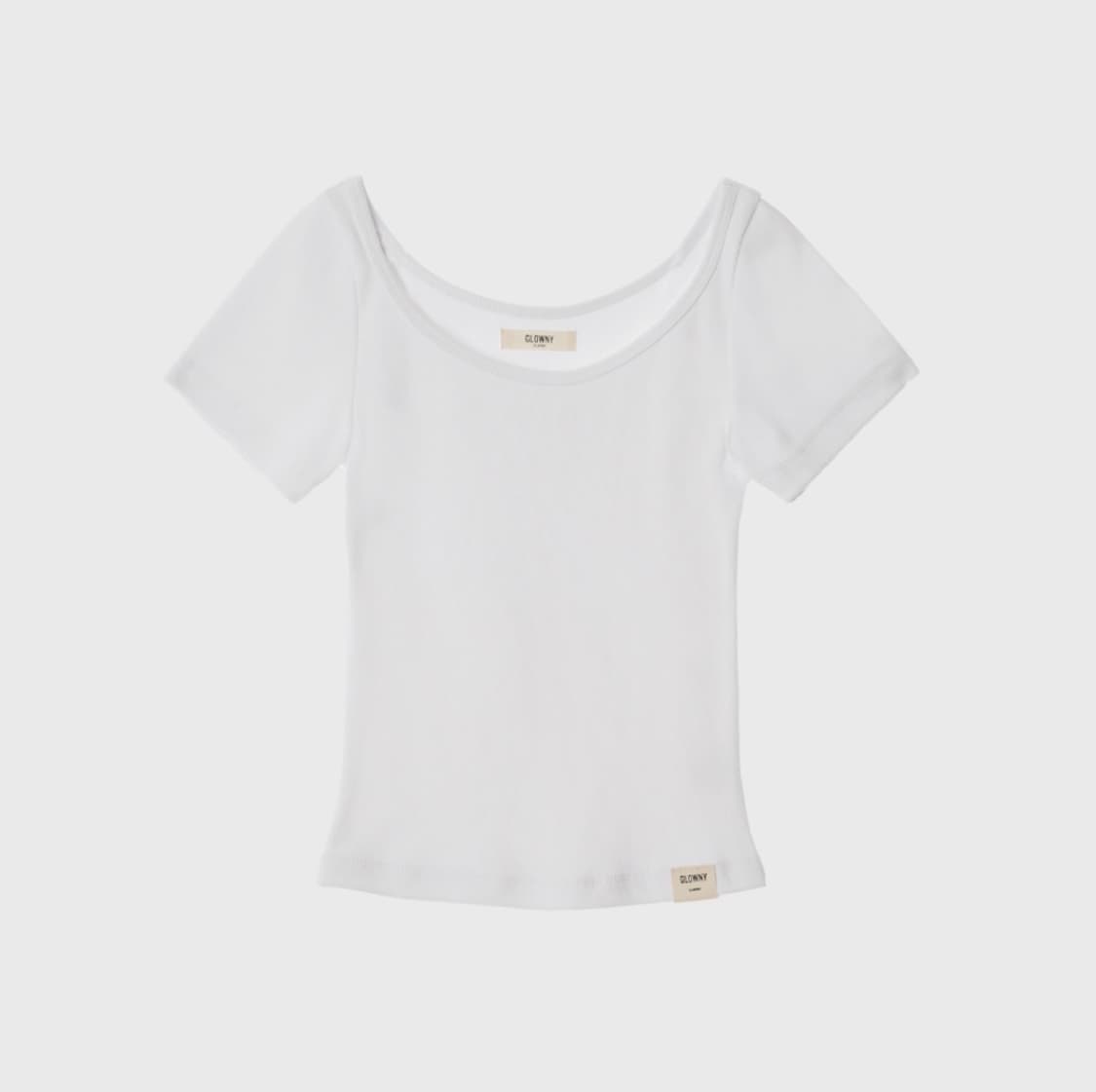 글로니 G CLASSIC RIB TEE (WHITE) 상품이미지2