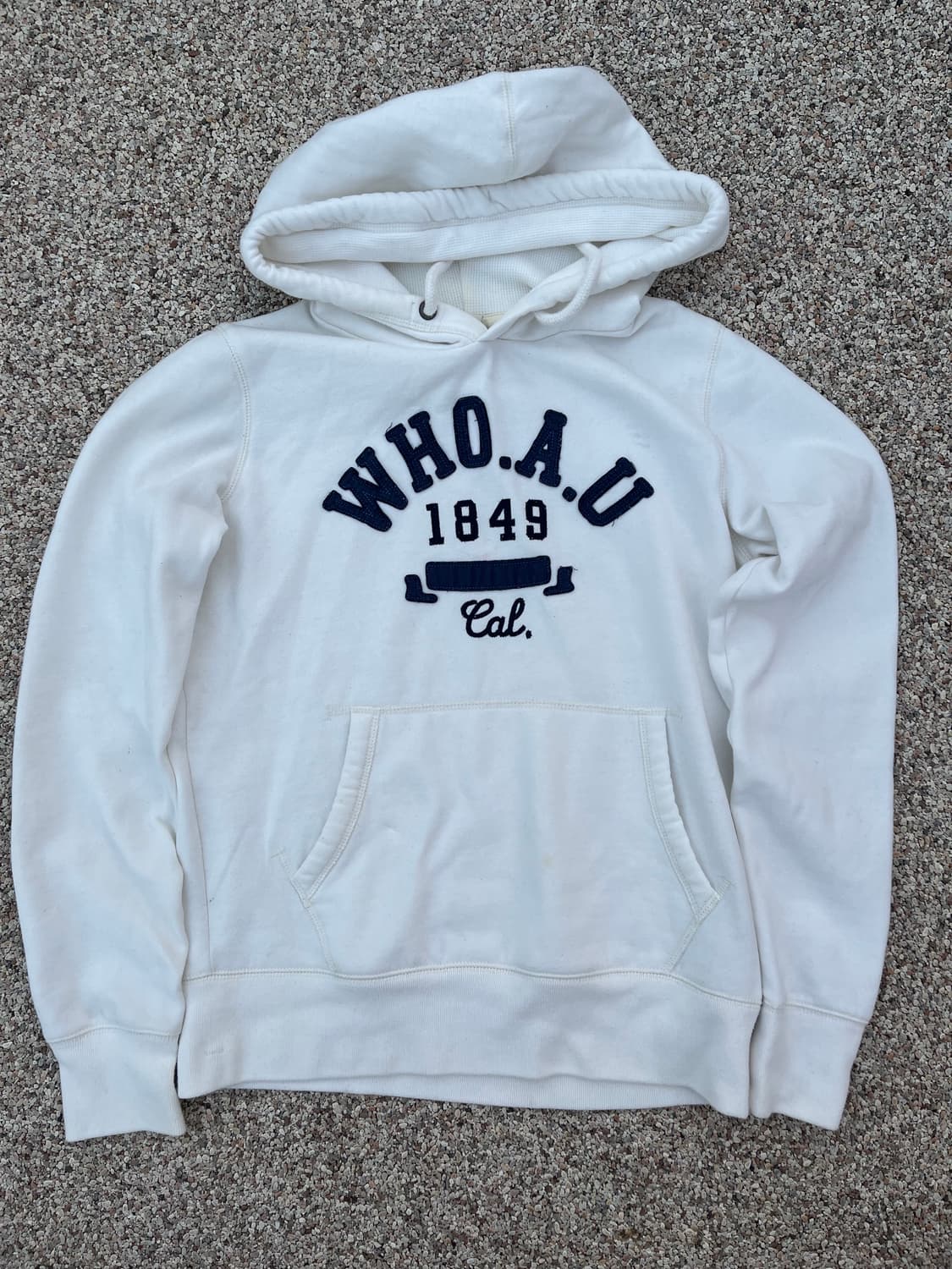 후아유 1849캘리포니아 y2k 화이트 후드티(l) 상품이미지2