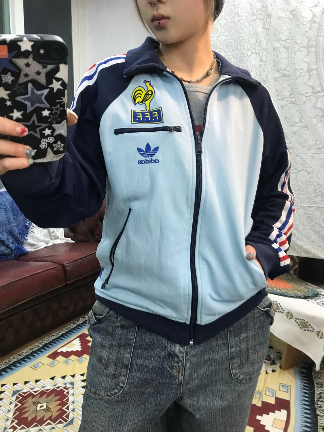 아디다스 프랑스 FFF1982 빈티지 저지 트랙탑  상품이미지1