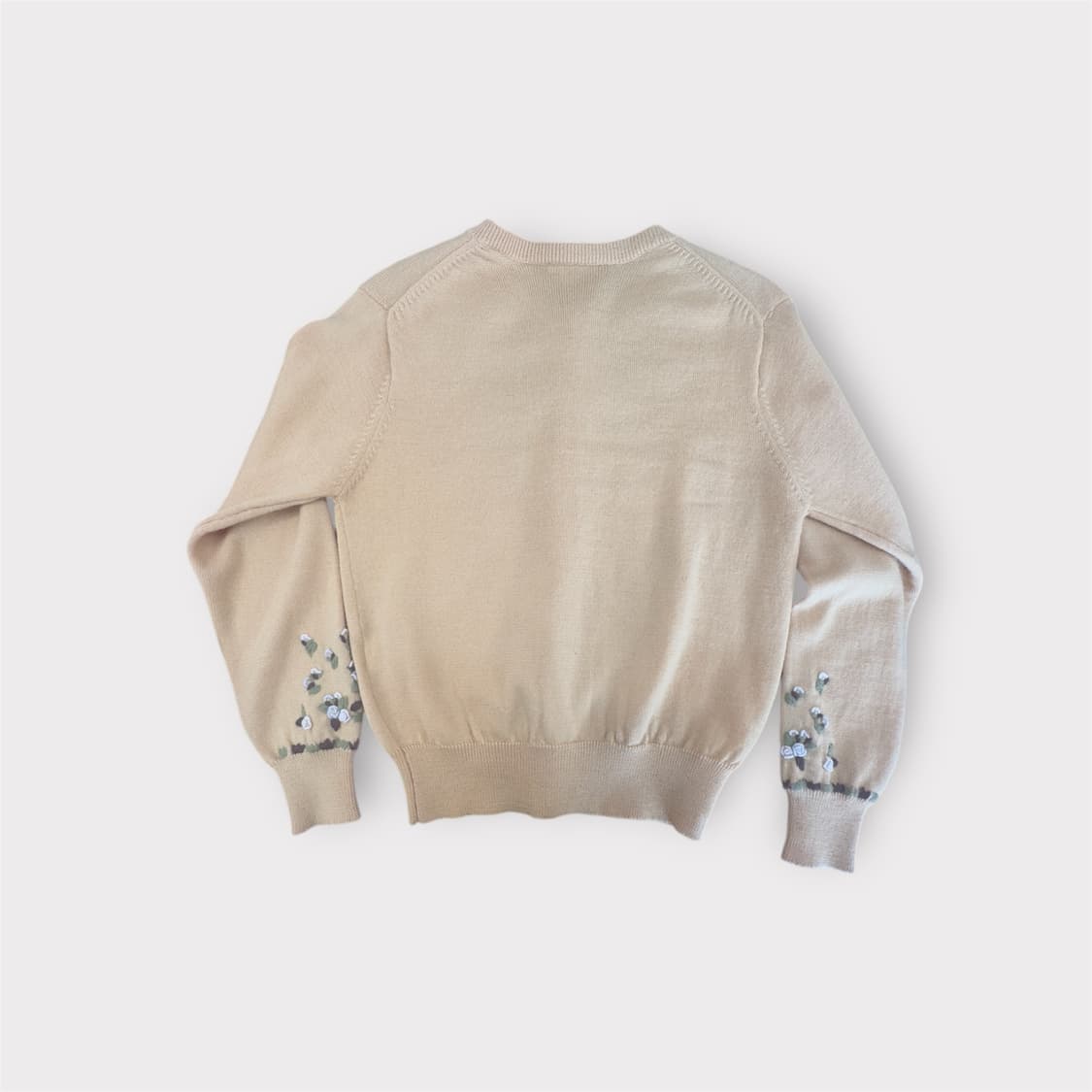 머스타드 꽃자수 니트 상품이미지2