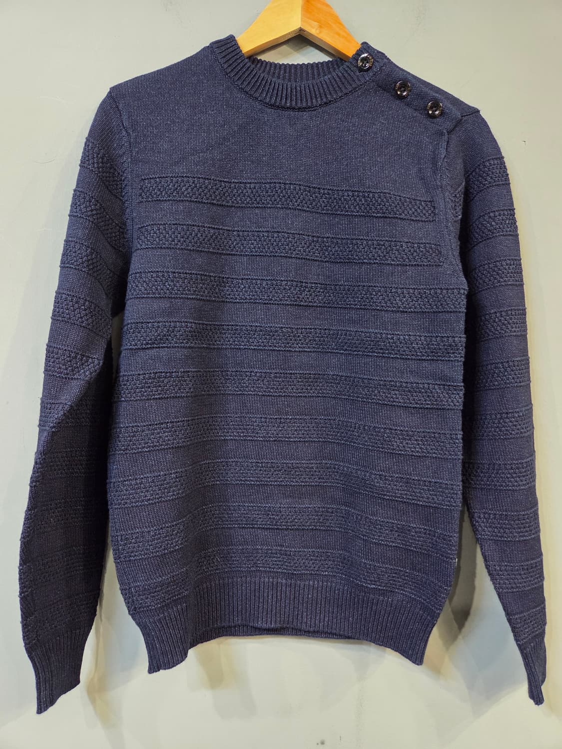 G-STAR네이비 버튼 디테일 니트 스웨터(XS) 상품이미지1