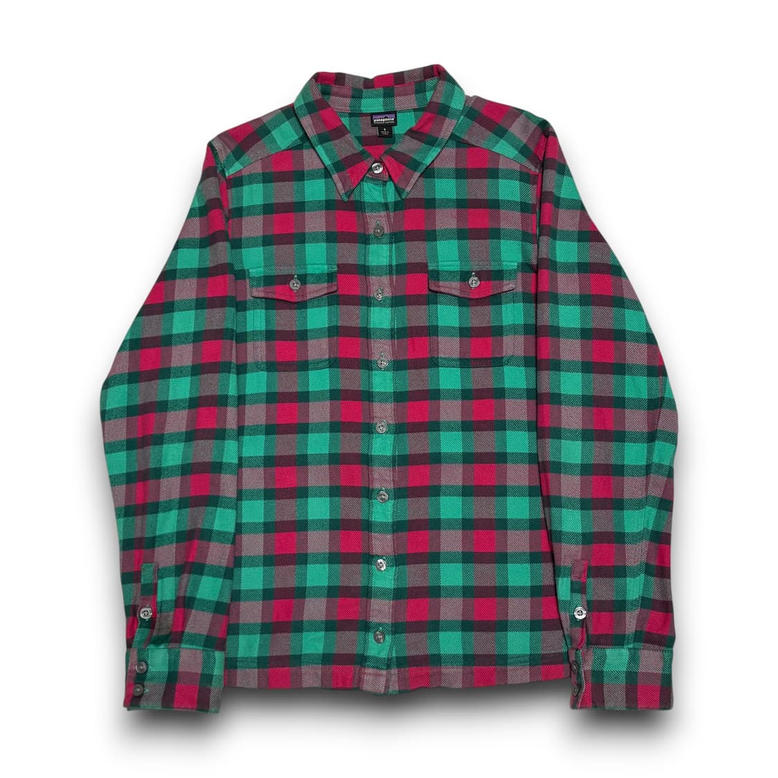 Patagonia 여성 민트 핑크 체크셔츠 상품이미지1