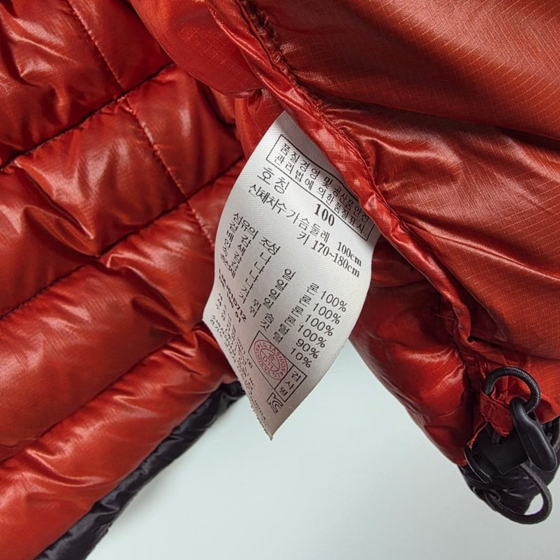 라푸마 블랙 레드 배색 다운 패딩 L 상품이미지7