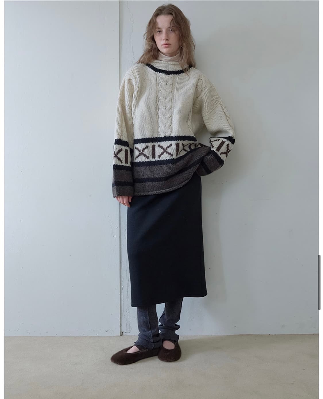 아유서울 울 니트 밴딩스커트 (새상품) 상품이미지4