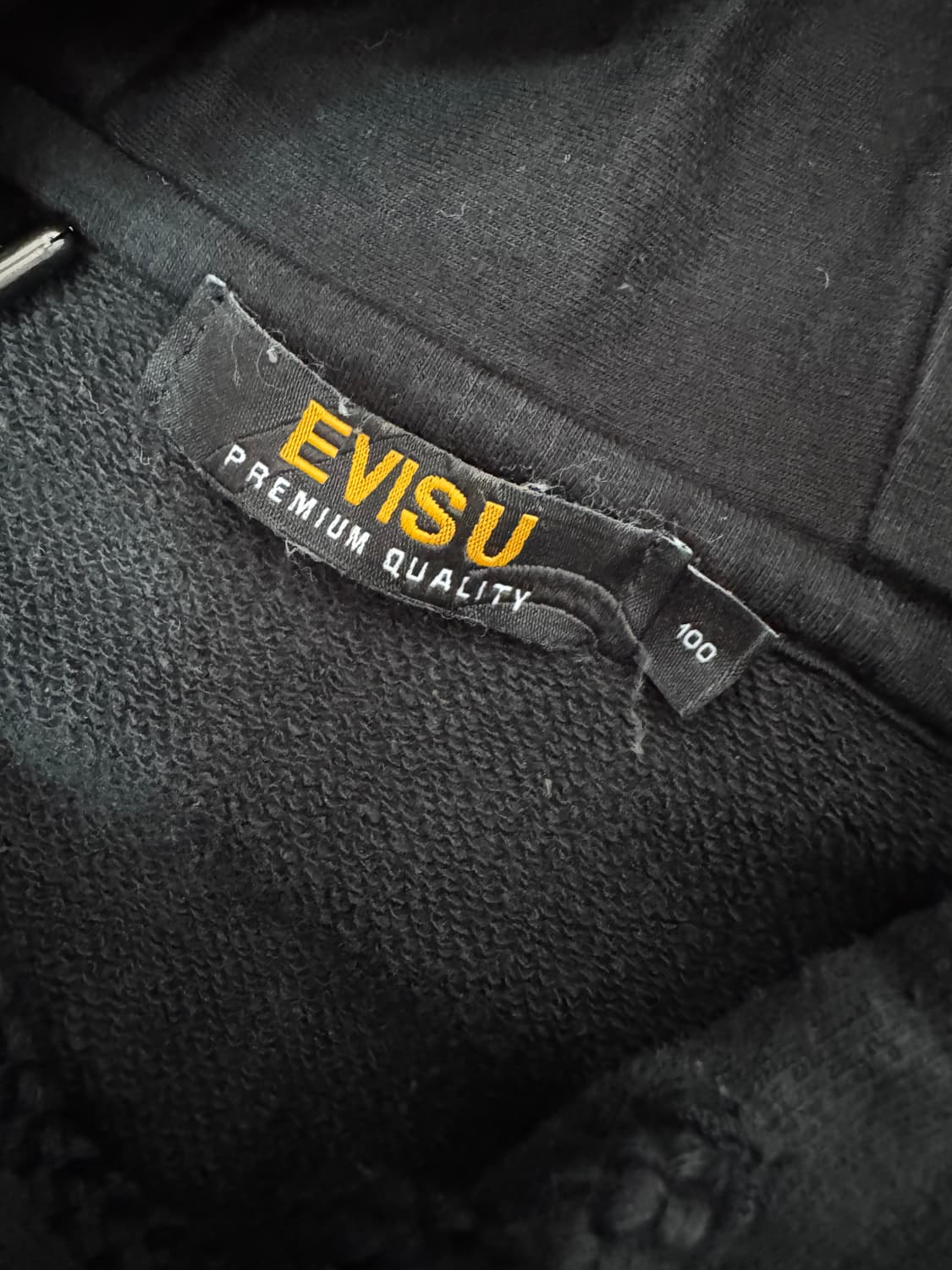 에비수 EVISU 뒷 프린팅 오버핏 후드 티셔츠 L 상품이미지3