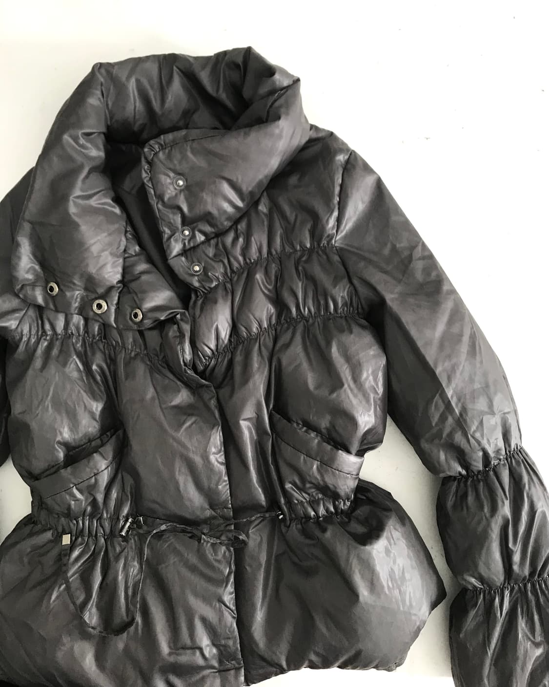 Dark brown string light padded jumper 상품이미지4