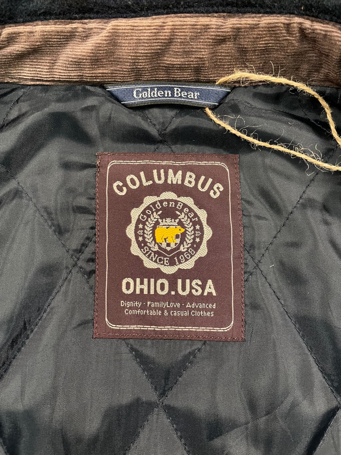 골든베어 울 체크 블루종 자켓 상품이미지6