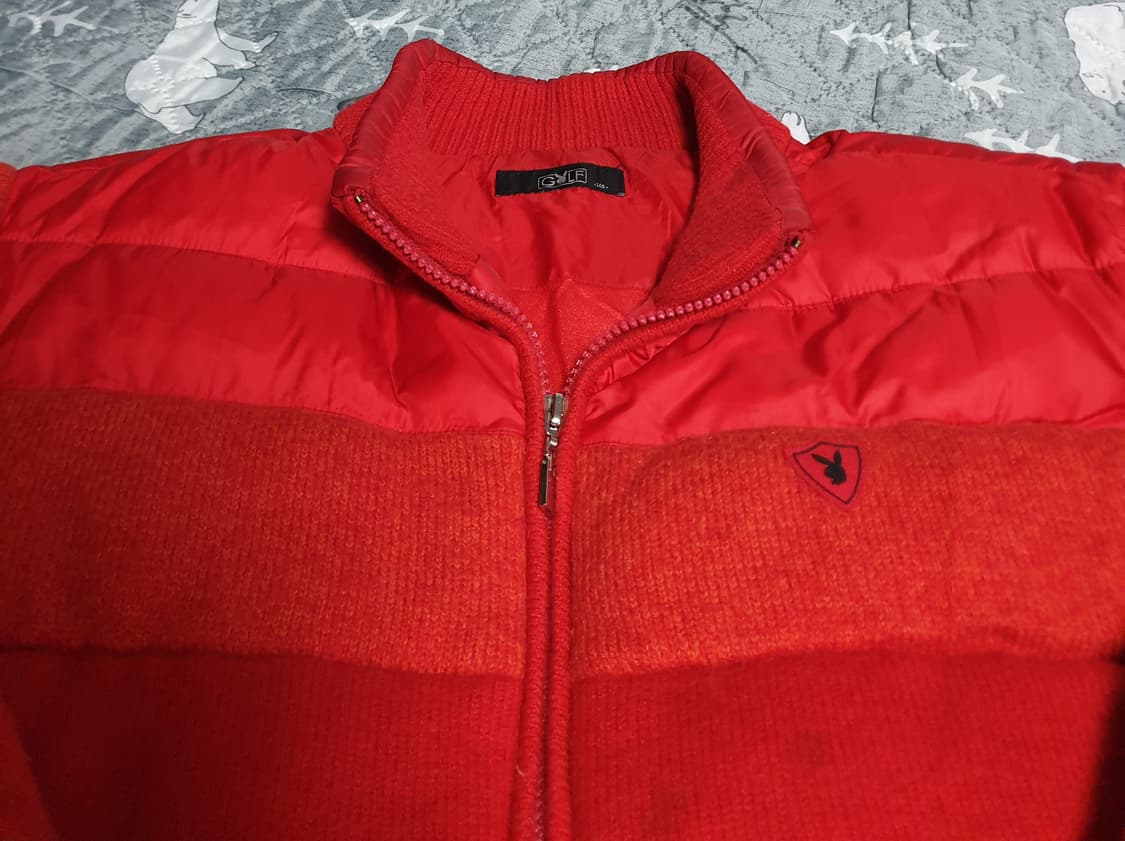 플레이보이골프 나일론 울 혼방 패딩 자켓 레드 (105) 상품이미지2