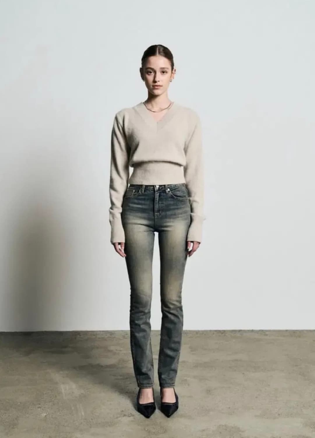 보헴서 스트레이트진 블루 M size 상품이미지2