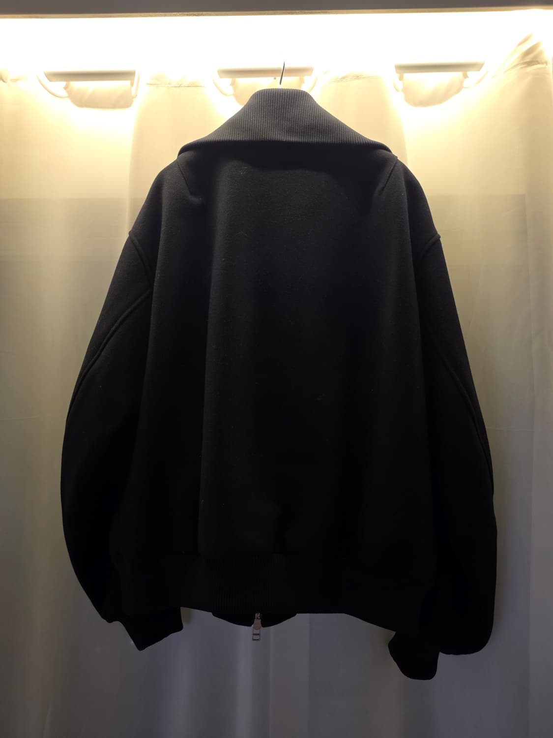 [S] 이얼즈어고 22fw 울 바시티 하이넥 집업 자켓 상품이미지3