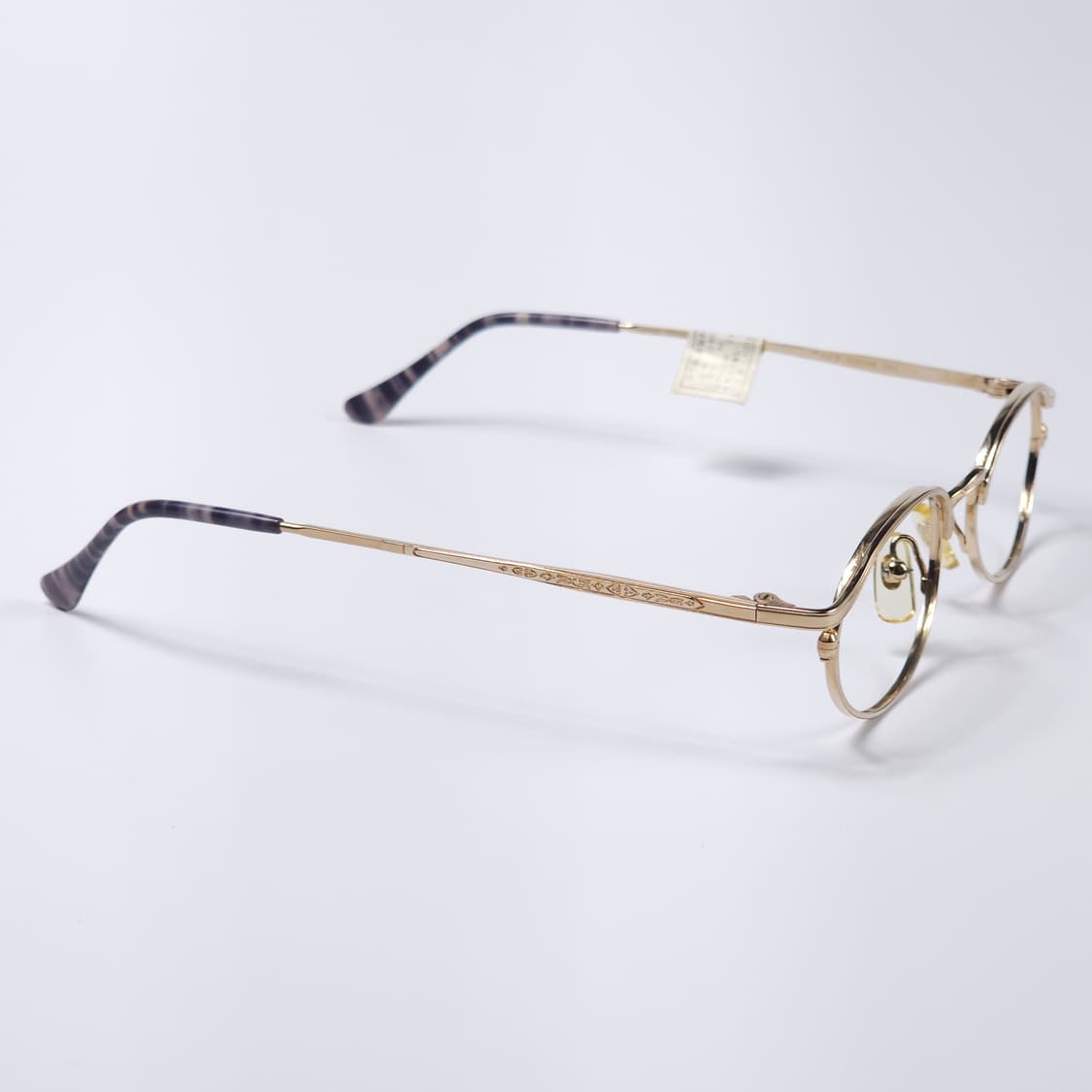 90년도 22K 도금 올드빈티지 오벌형 안경테 상품이미지3