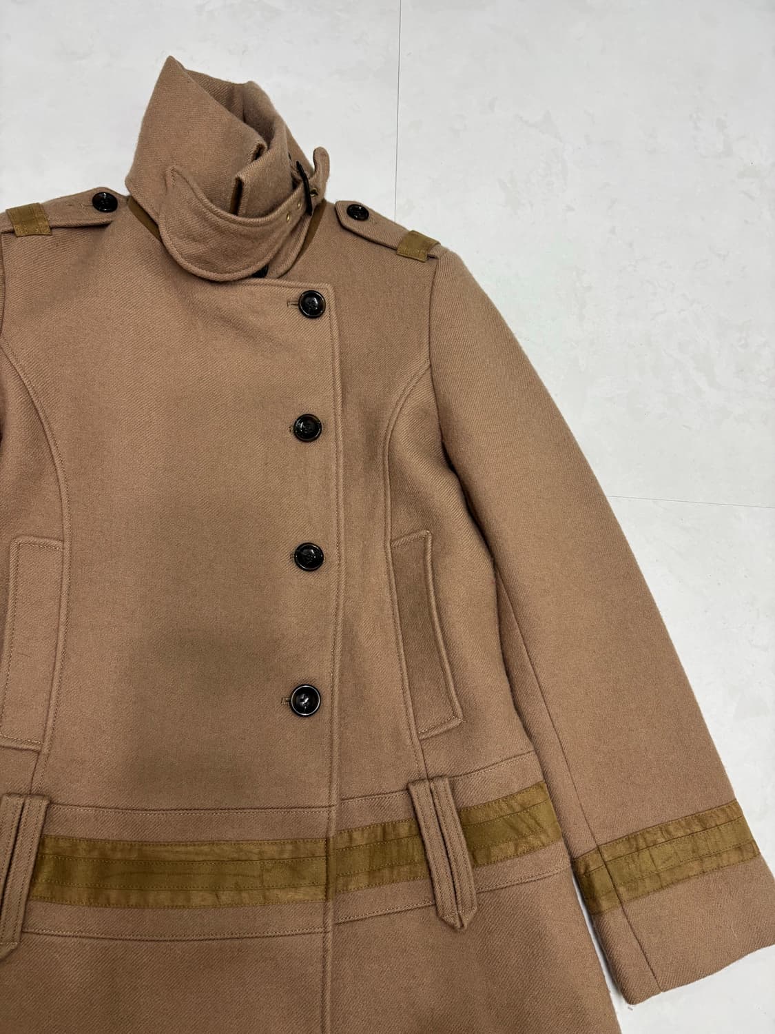 CONTRAST TRIM PEACOAT 상품이미지9