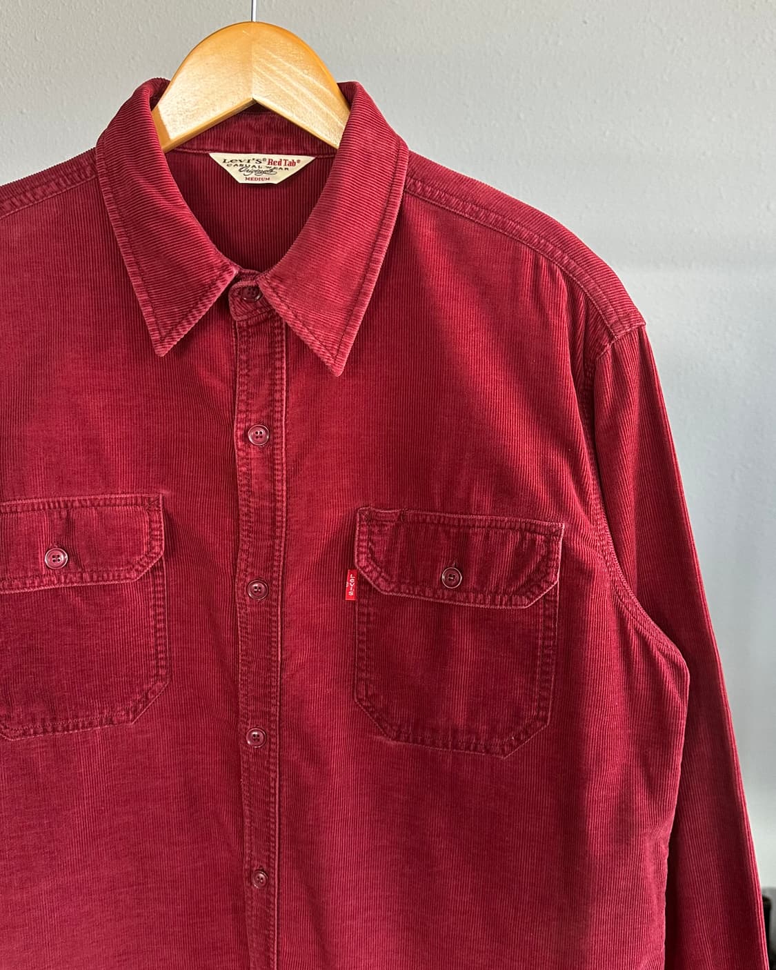 [M]리바이스 Levi's 버건디 코듀로이 셔츠 상품이미지3