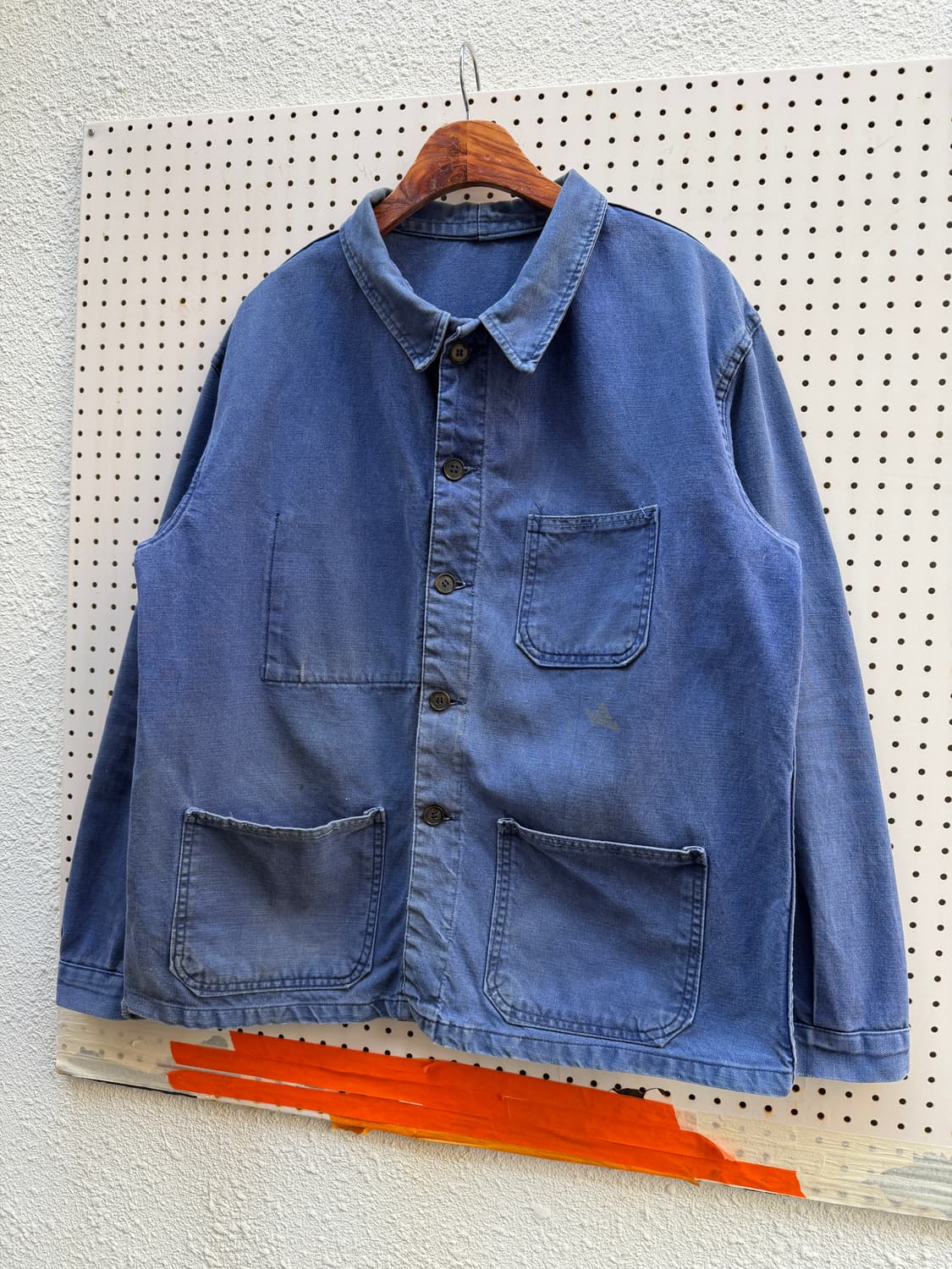 FADED WASHED BLUE OLD VINTAGE 프렌치워크자켓 상품이미지3