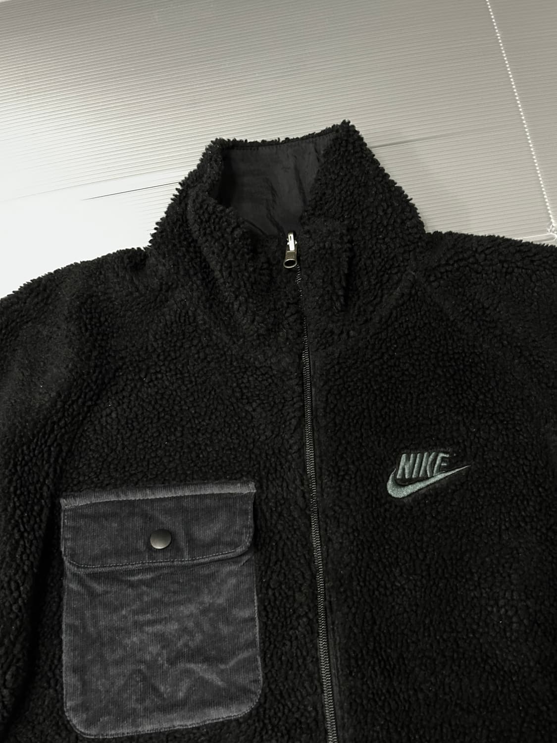 나이키 리버시블 쉐르파 후리스 양털 자켓 블랙 L 상품이미지5