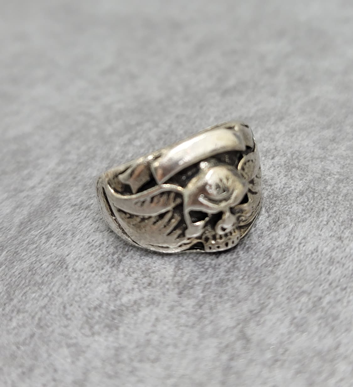 스컬 해골 빈티지반지 상품이미지2