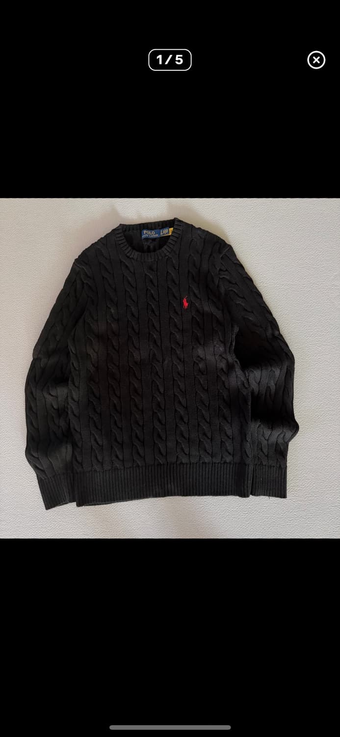 폴로 케이블 니트 S 상품이미지1
