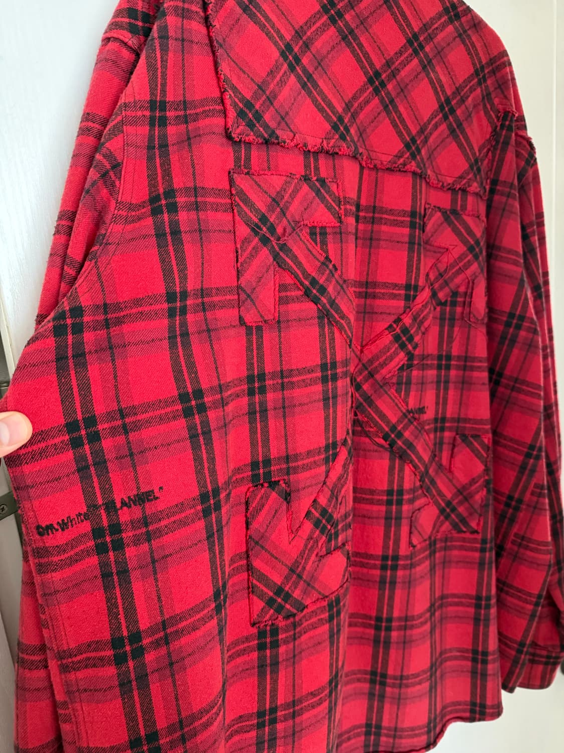 20ss 오프화이트 플란넬 애로우 체크 셔츠 L size 상품이미지4