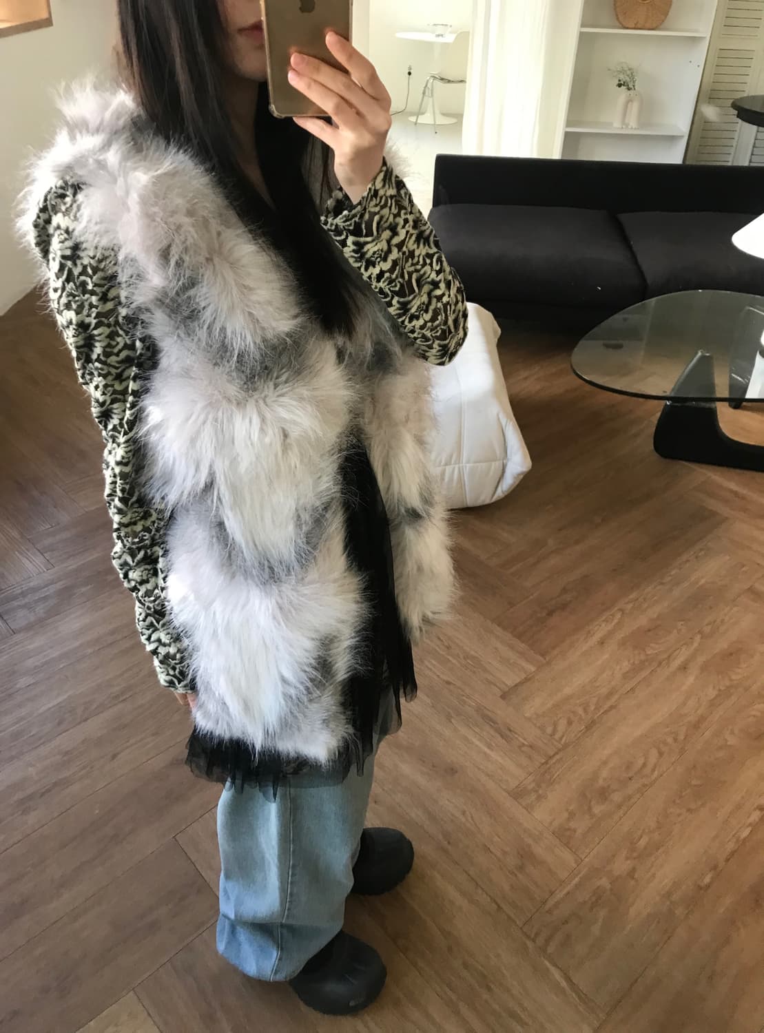 vintage eco fur vest 상품이미지1