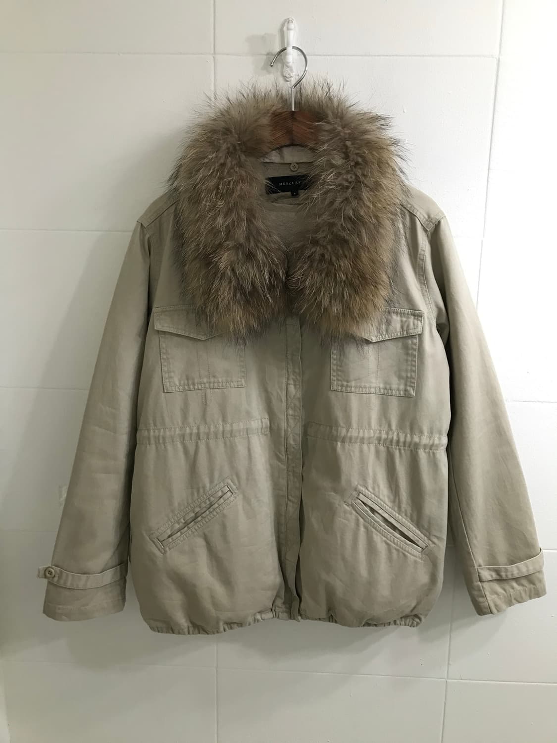 빈티지 아이보리 퍼 워크자켓 상품이미지3