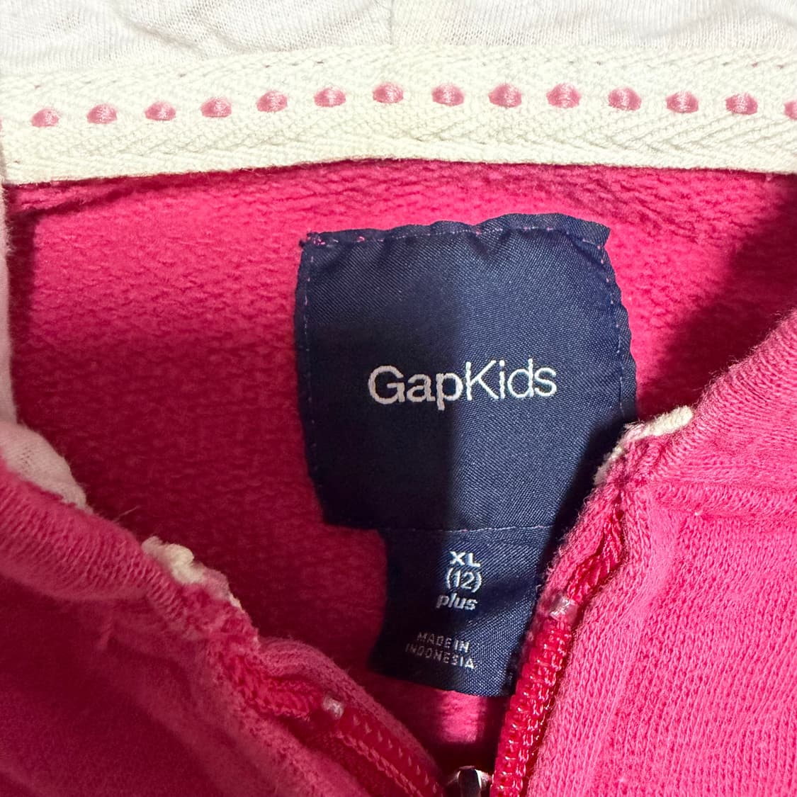 갭 핑크 후드집업 키즈 XL 상품이미지3
