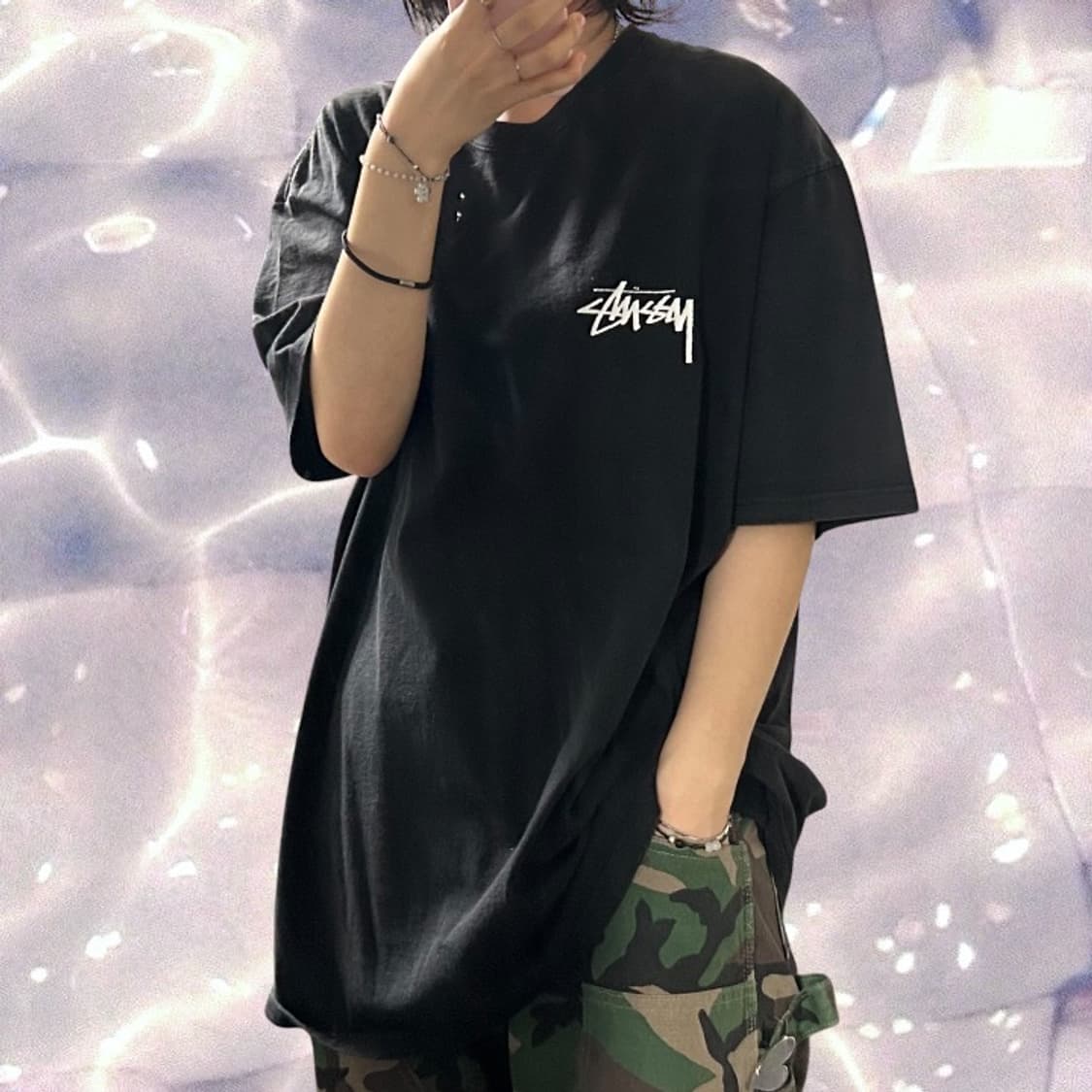 스투시 다이스 반팔 아웃 티셔츠 블랙 XL  상품이미지4