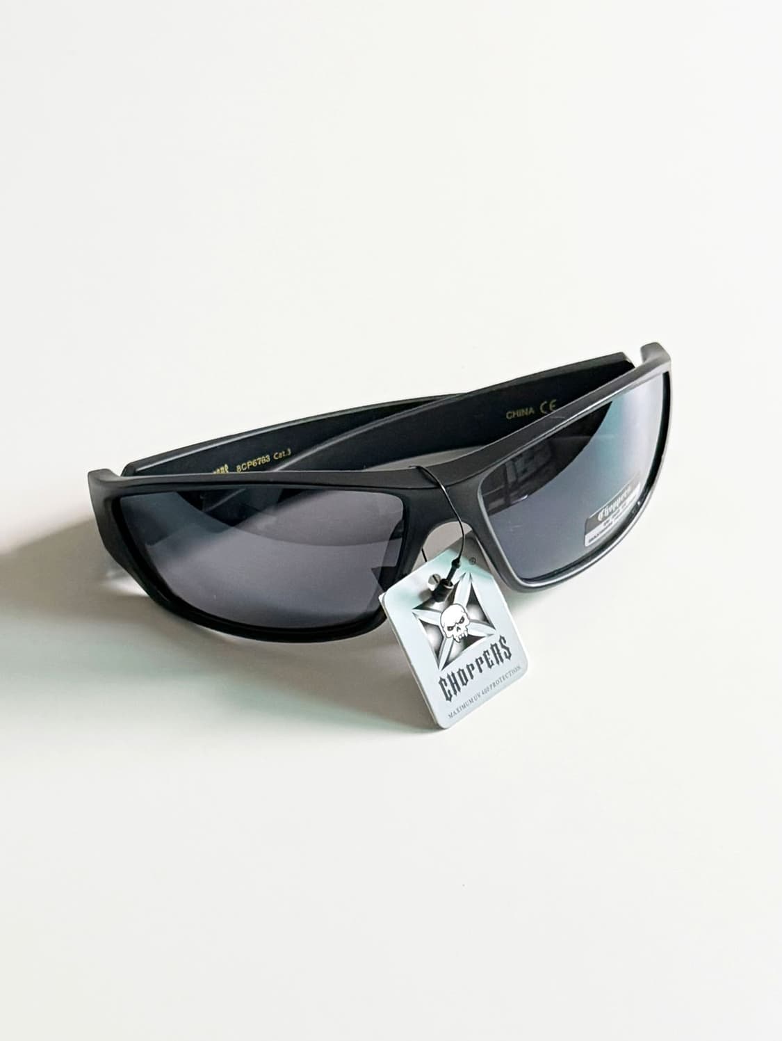 CHOPPERS 맷블랙 랩어라운드 스포티 바이커 빈티지 선글라스 상품이미지3