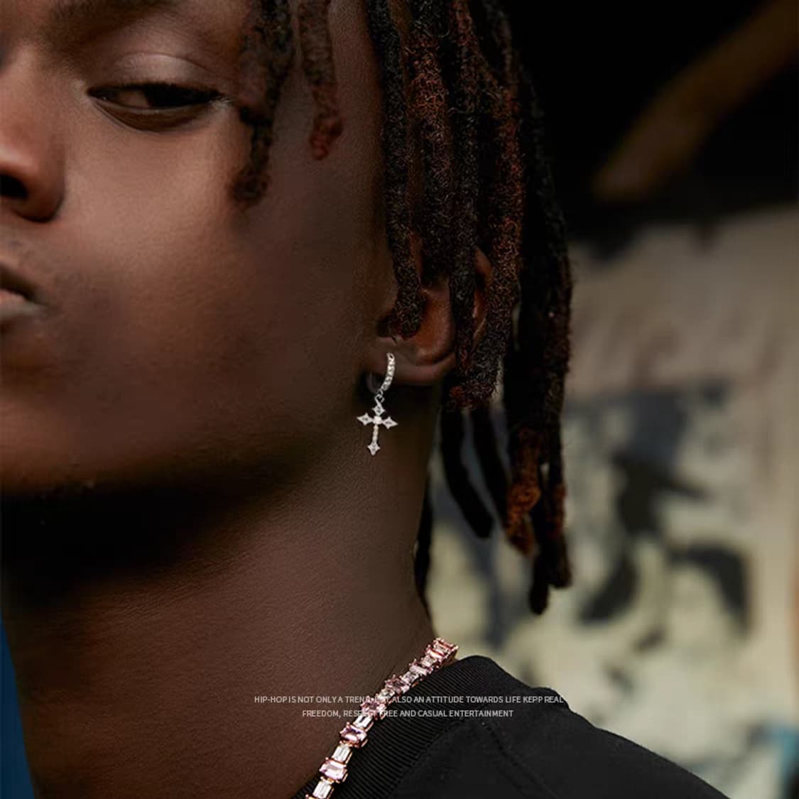 Oceanora 크로스 조절 가능 클립 귀걸이, 남녀 공용 피어싱 필요 상품이미지3