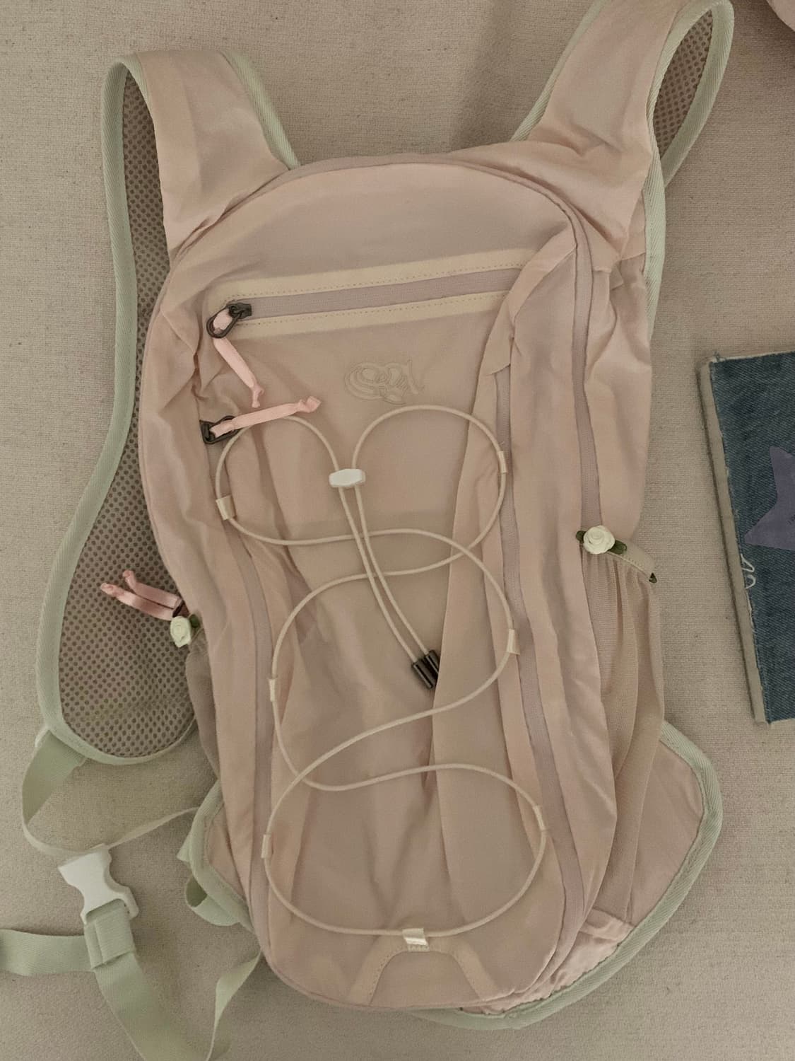 새상품 스컬프터 발레리나 핑크 나일론 백팩 상품이미지1