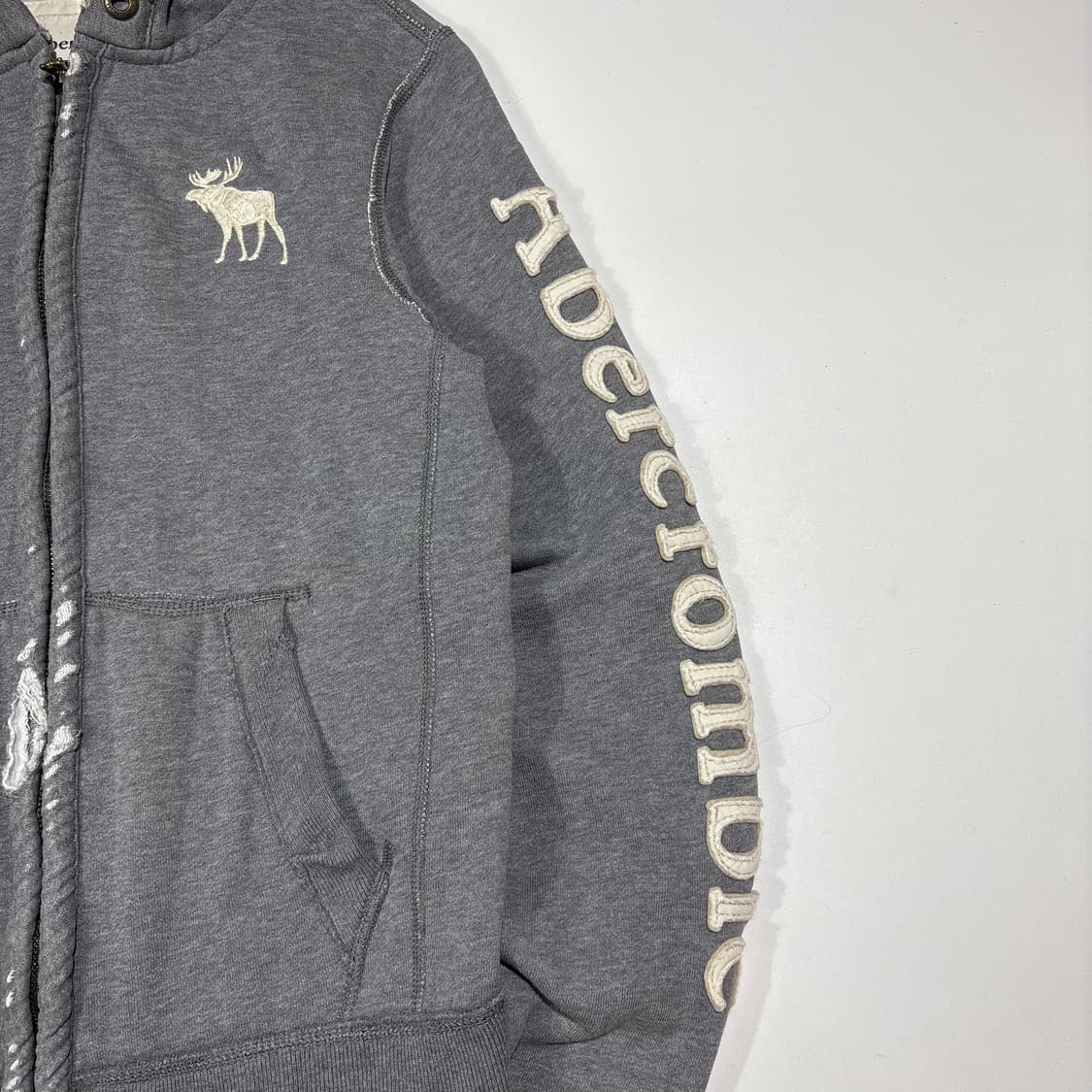 아베크롬비 그레이  데미지 후드집업 상품이미지5