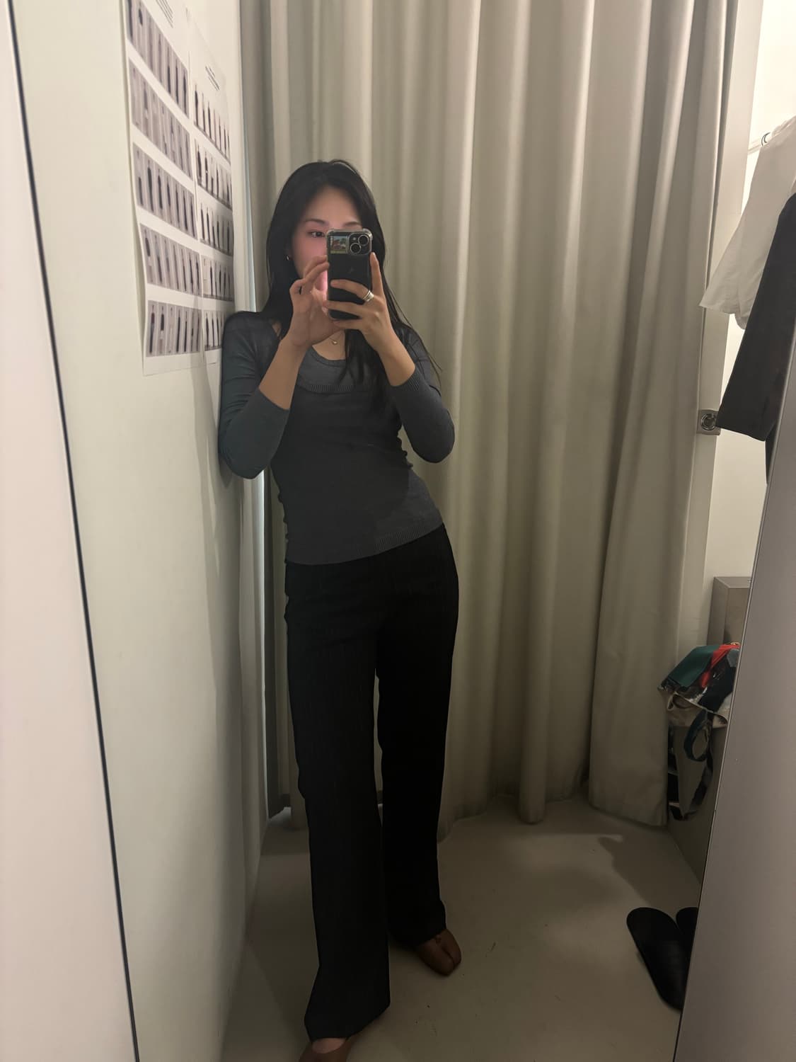 gimaguas  컷아웃 니트 긴팔 그레이 상품이미지7