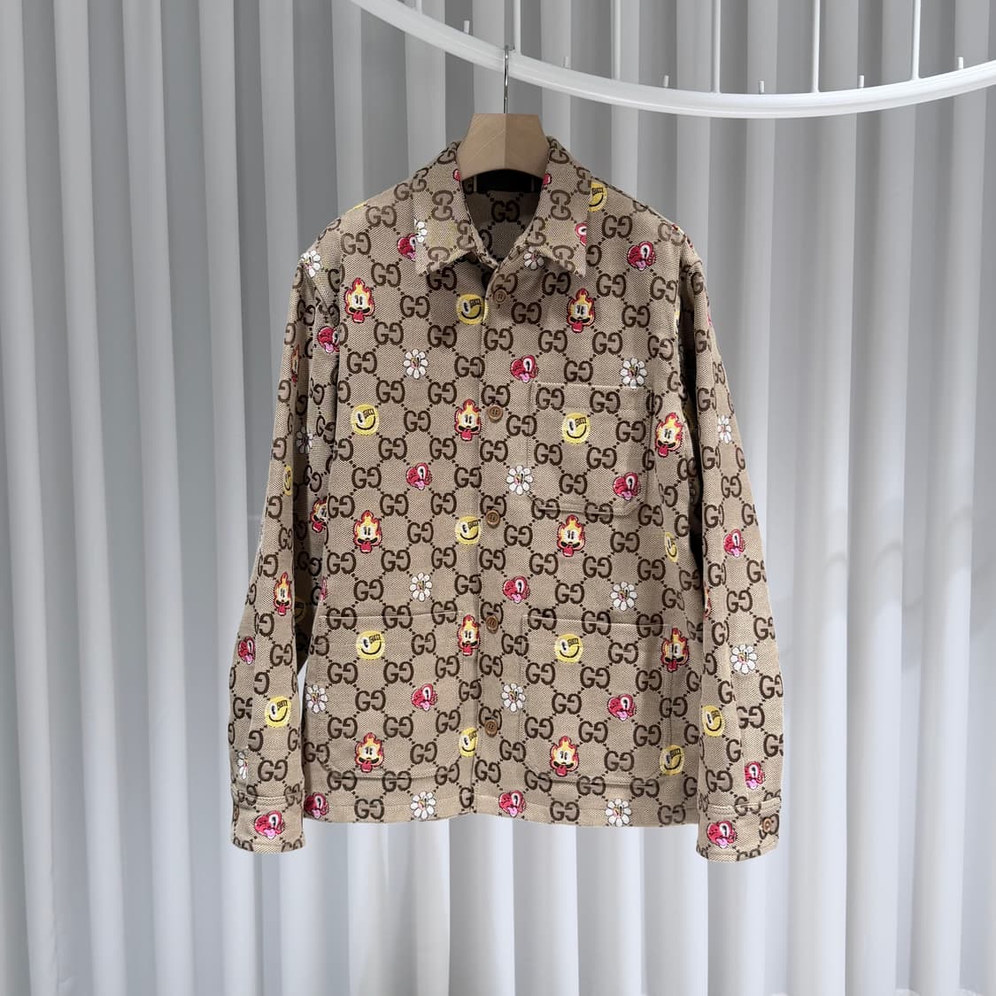 (A+/50) / 구찌 GG 캔버스 자켓 베이지 에보니 상품이미지1