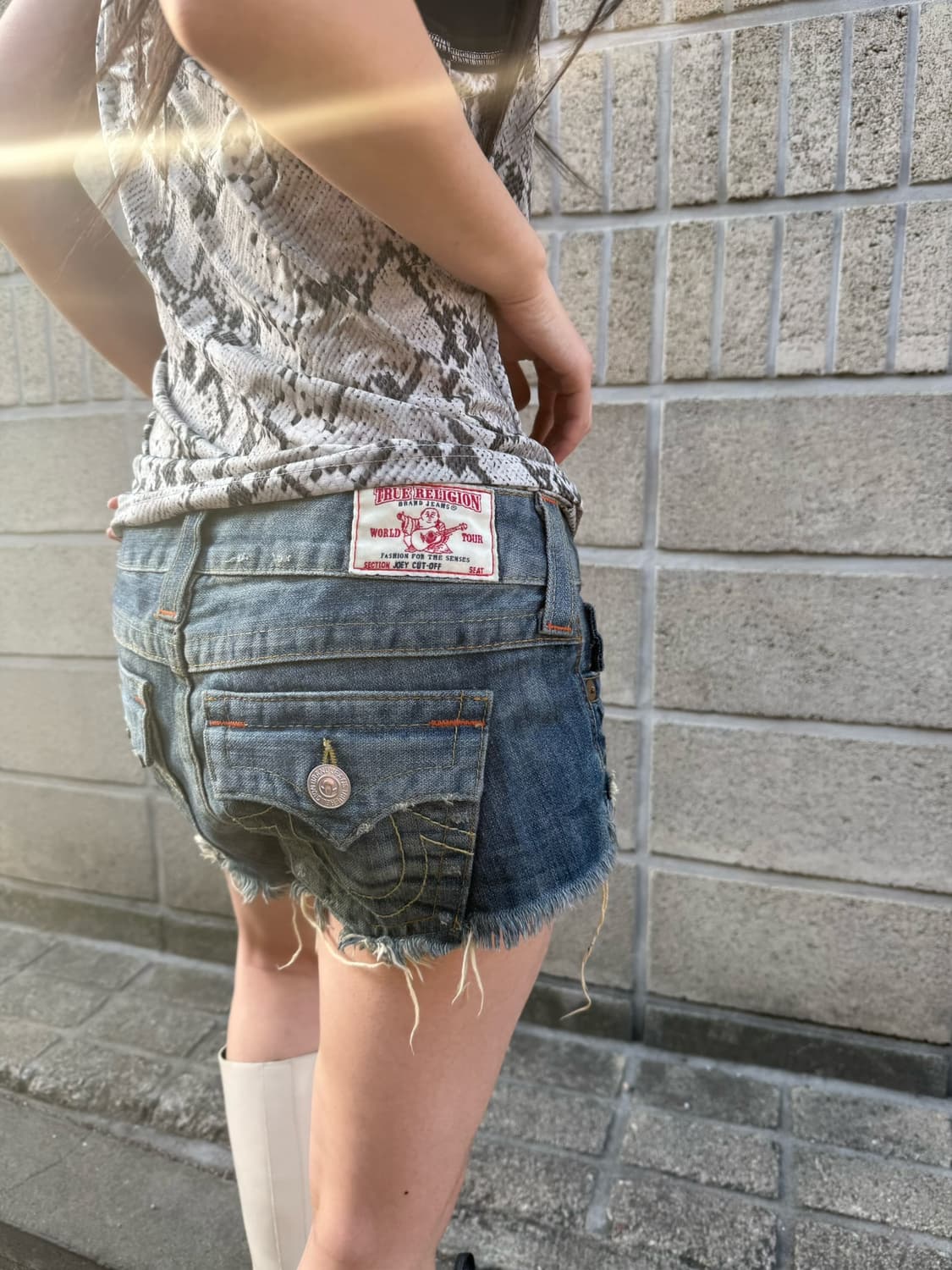 트루 릴리전 숏타입 그런지 데님 팬츠 상품이미지7