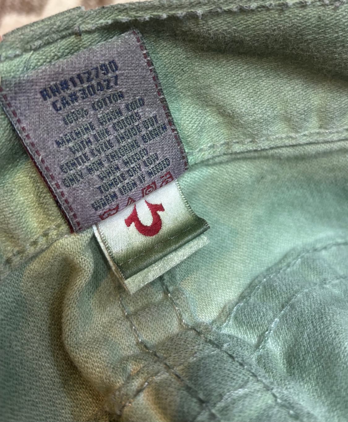 트루릴리전 캐시 그린 워싱 로우라이즈 팬츠  상품이미지8