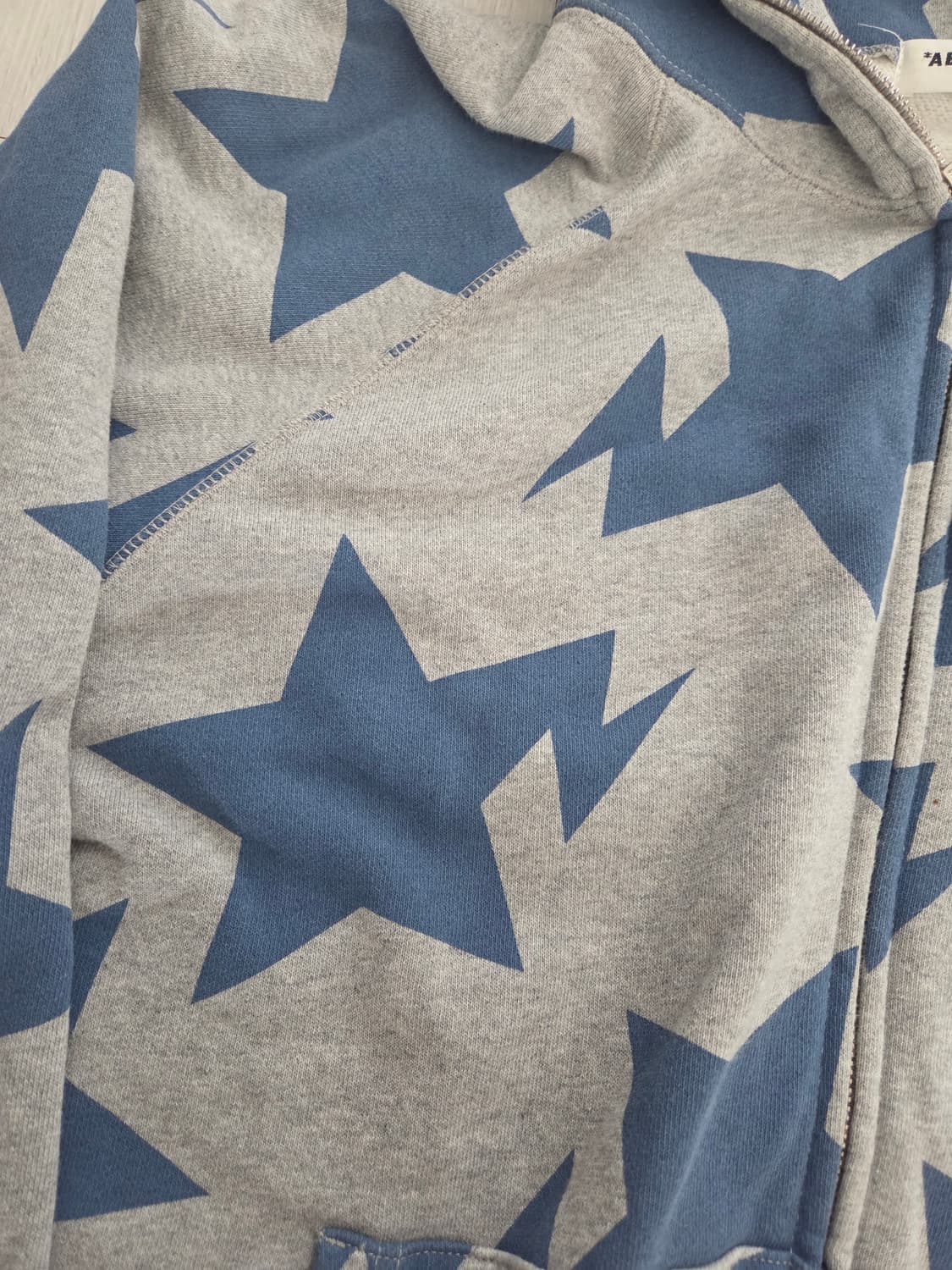 베이프 스타 후드집업 블루 그레이 M 상품이미지3