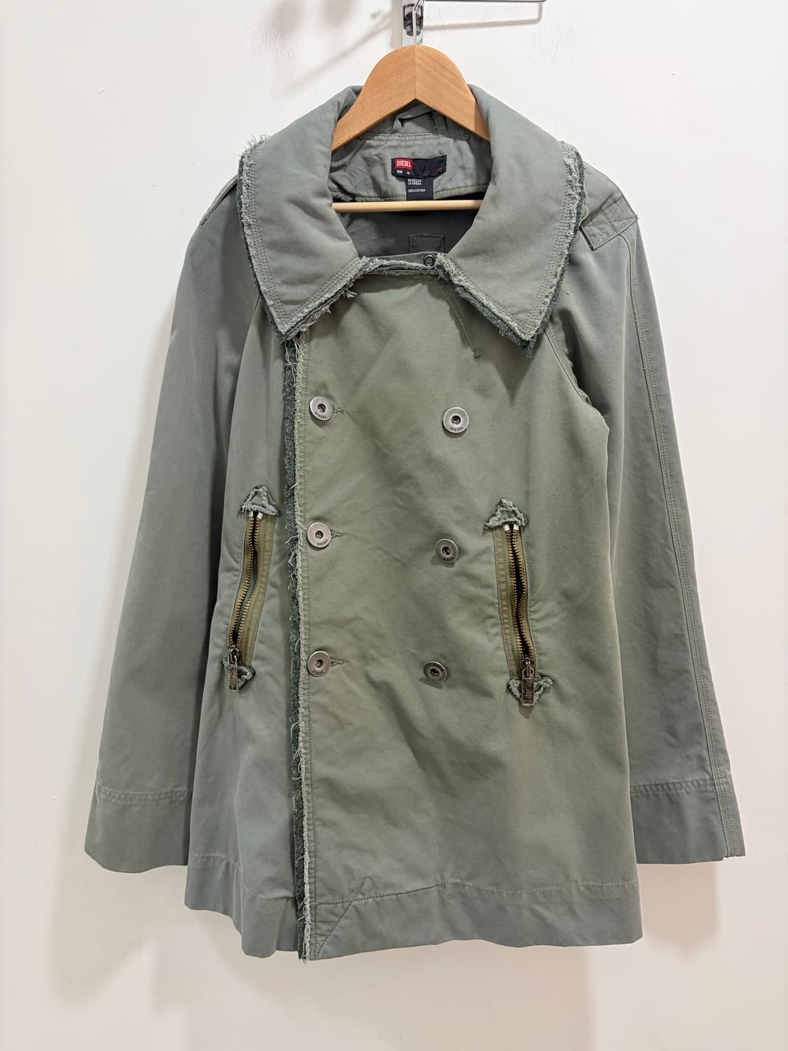 디젤 그런지 더블 코트 자켓 상품이미지6