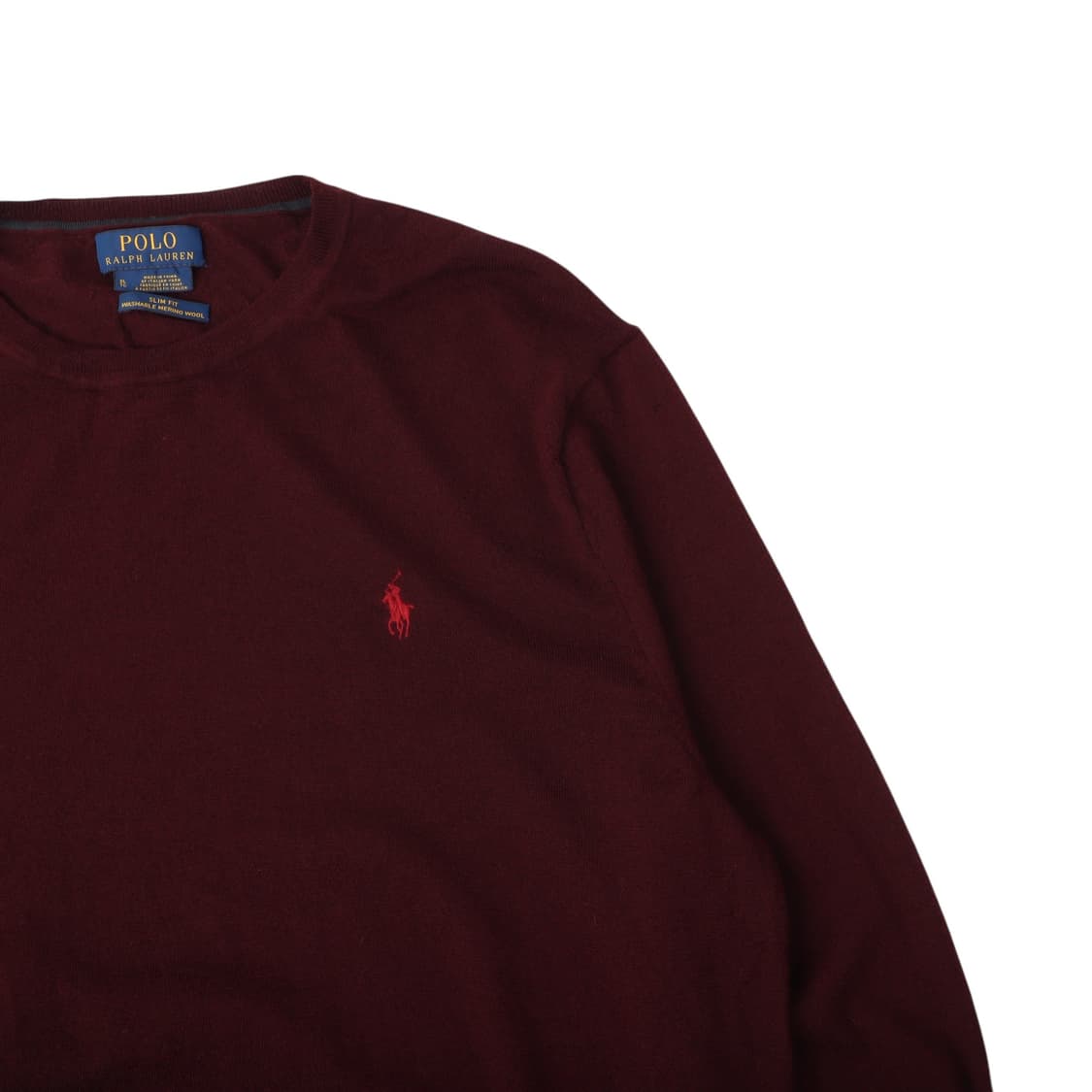 폴로 랄프로렌 버건디 워셔블 메리노울 니트 스웨터 상품이미지3