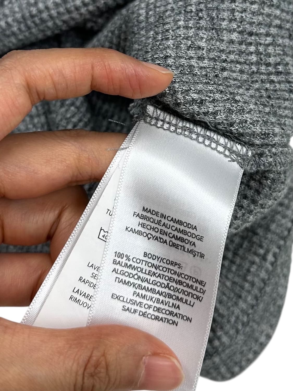 폴로 와플 롱슬리브 그레이 (XL) 상품이미지8