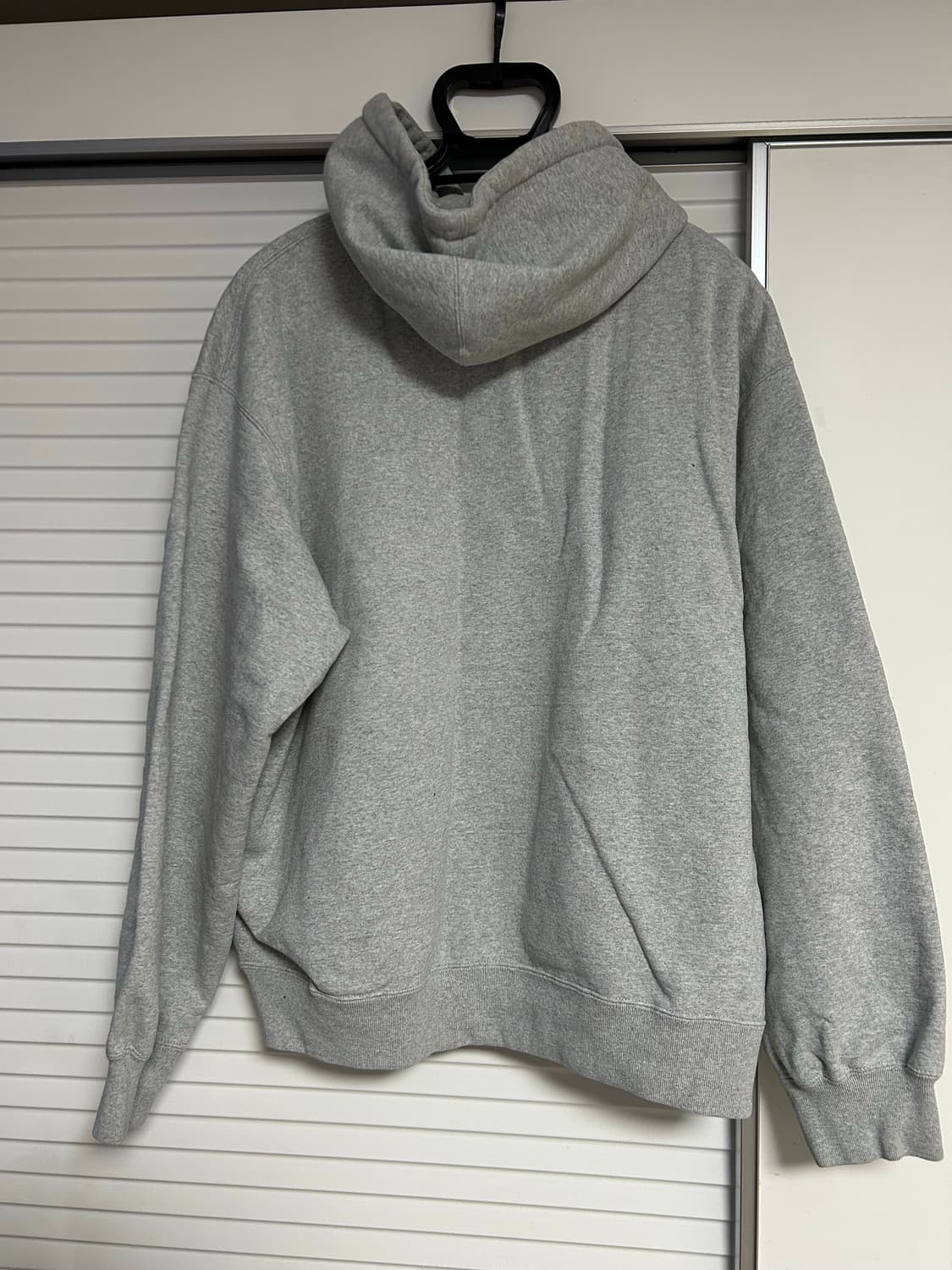 [L] 슈프림 패치워크 레더 후드 그레이 상품이미지4