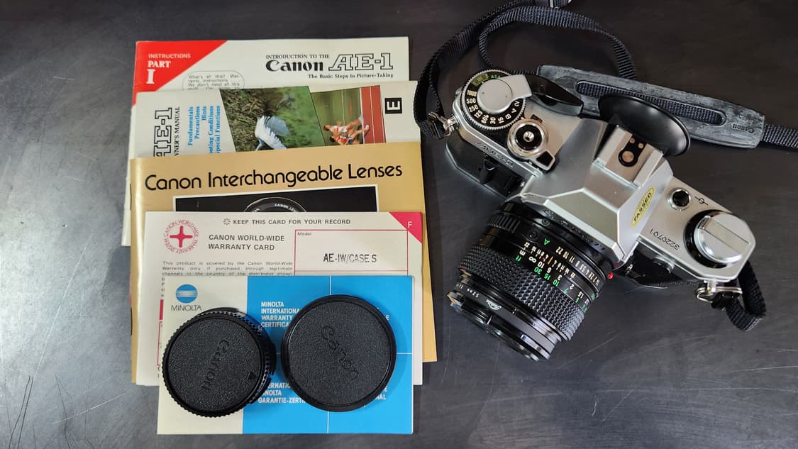 (미사용) 캐논 AE-1 + FD 50mm f1.4 필름 카메라 상품이미지10