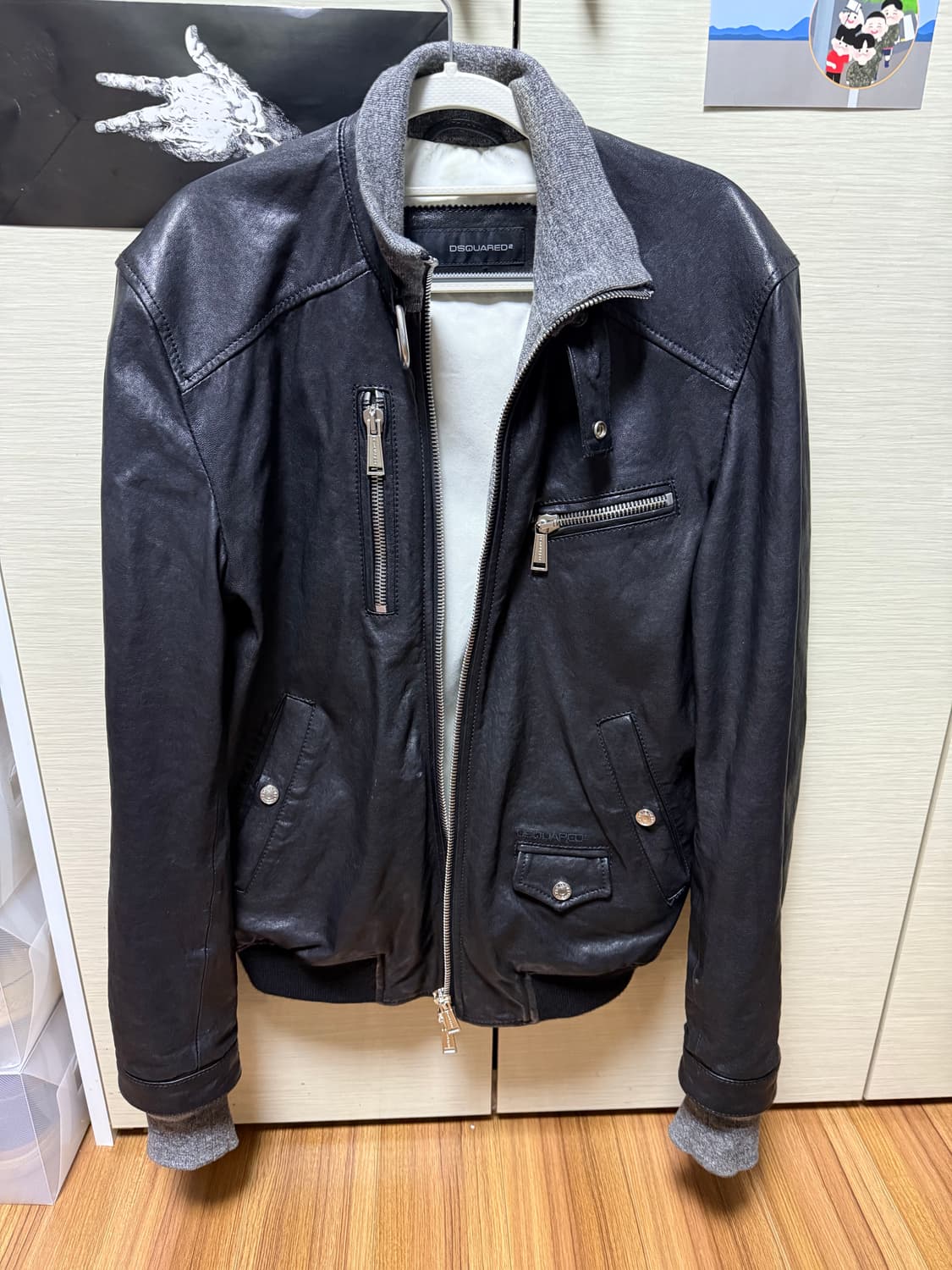 디스퀘어드2 레이어드 레더자켓 판매 상품이미지1