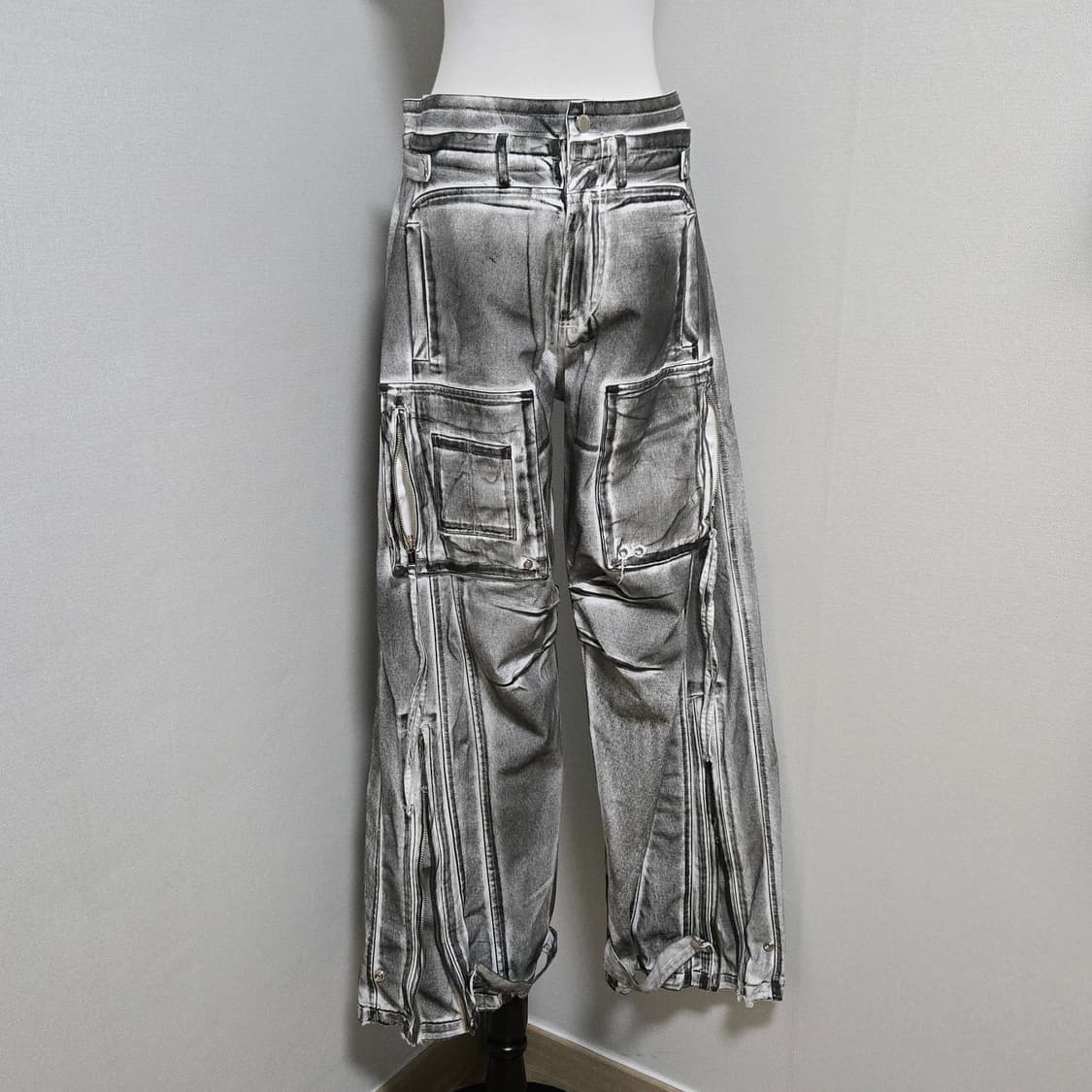 나체 슬레이 워싱 팬츠 /여성 바지/남성 바지 상품이미지8