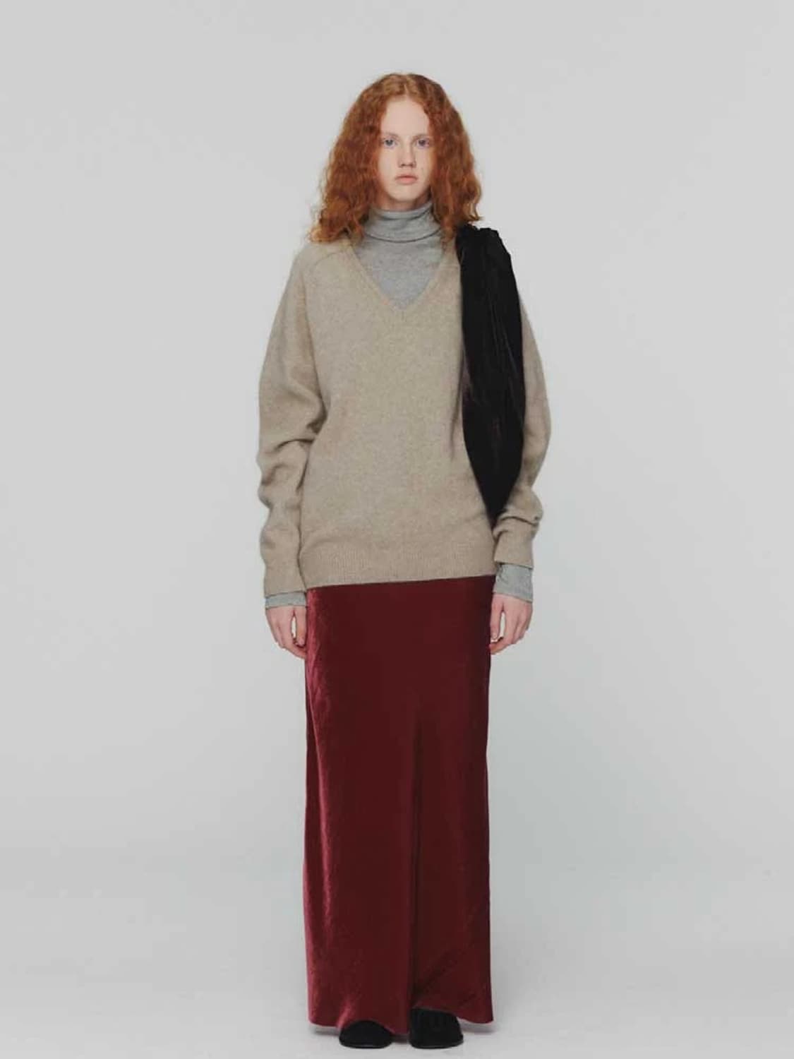 아모멘토 벨벳 드로우스트링 스커트 24fw 상품이미지1