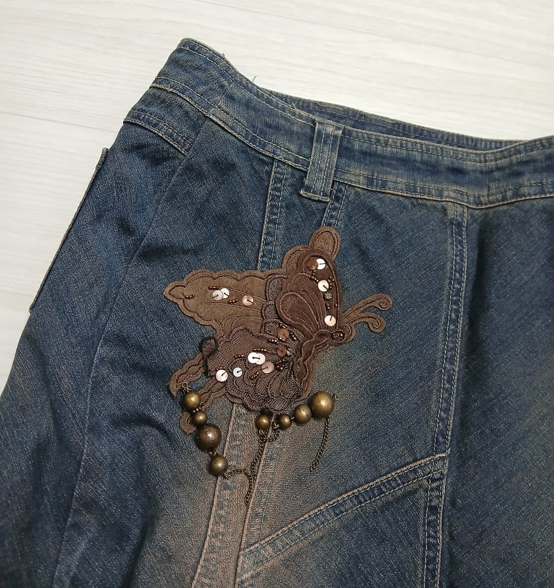 빈티지 오리엔탈 청치마 판매합니다 !! 상품이미지2