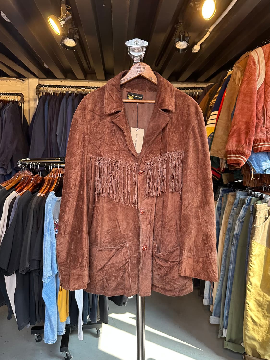 리얼 레더 웨스턴 스웨이드 프린지 자켓 상품이미지1