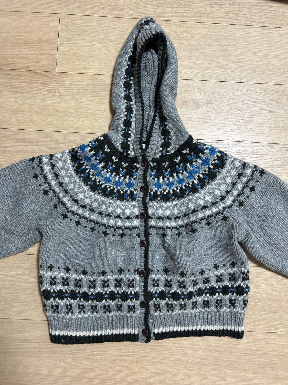 유라고 자카드 니트 가디건 그레이 상품이미지2