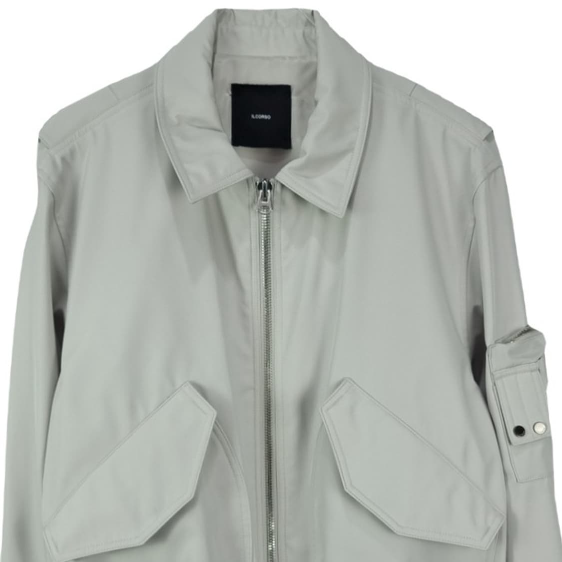 [일꼬르소] 미니멀 MA-1 봄버 자켓 라이트그레이 M18648 상품이미지4