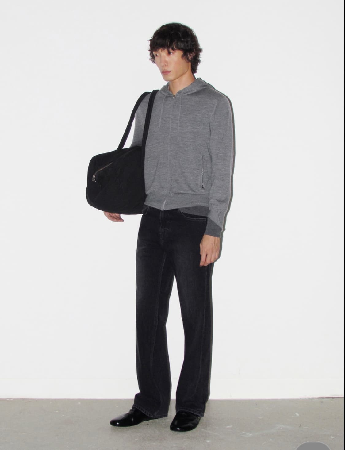 누마레 LAYERED CUFF KNIT HOODED ZIP 상품이미지1