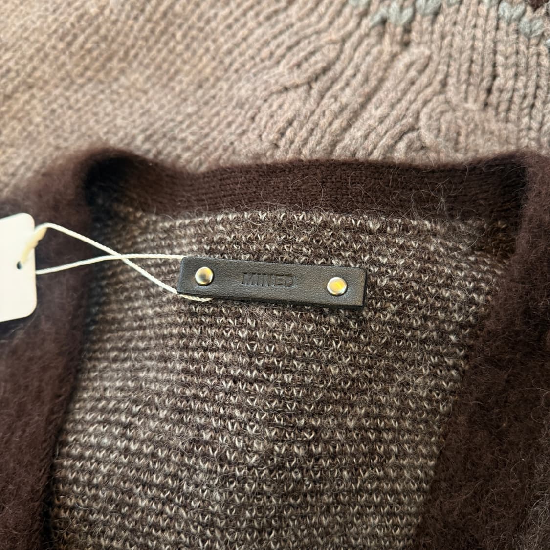 22시즌 마인데님 아가일 모헤어 혼방 가디건 상품이미지7