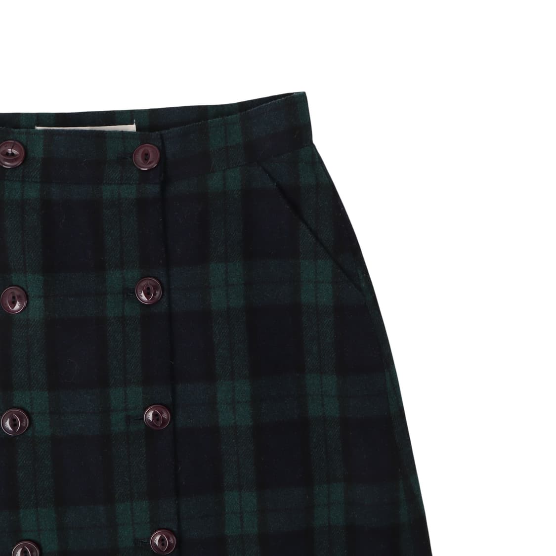 미스치프 그린 울 체크 미니스커트 상품이미지2